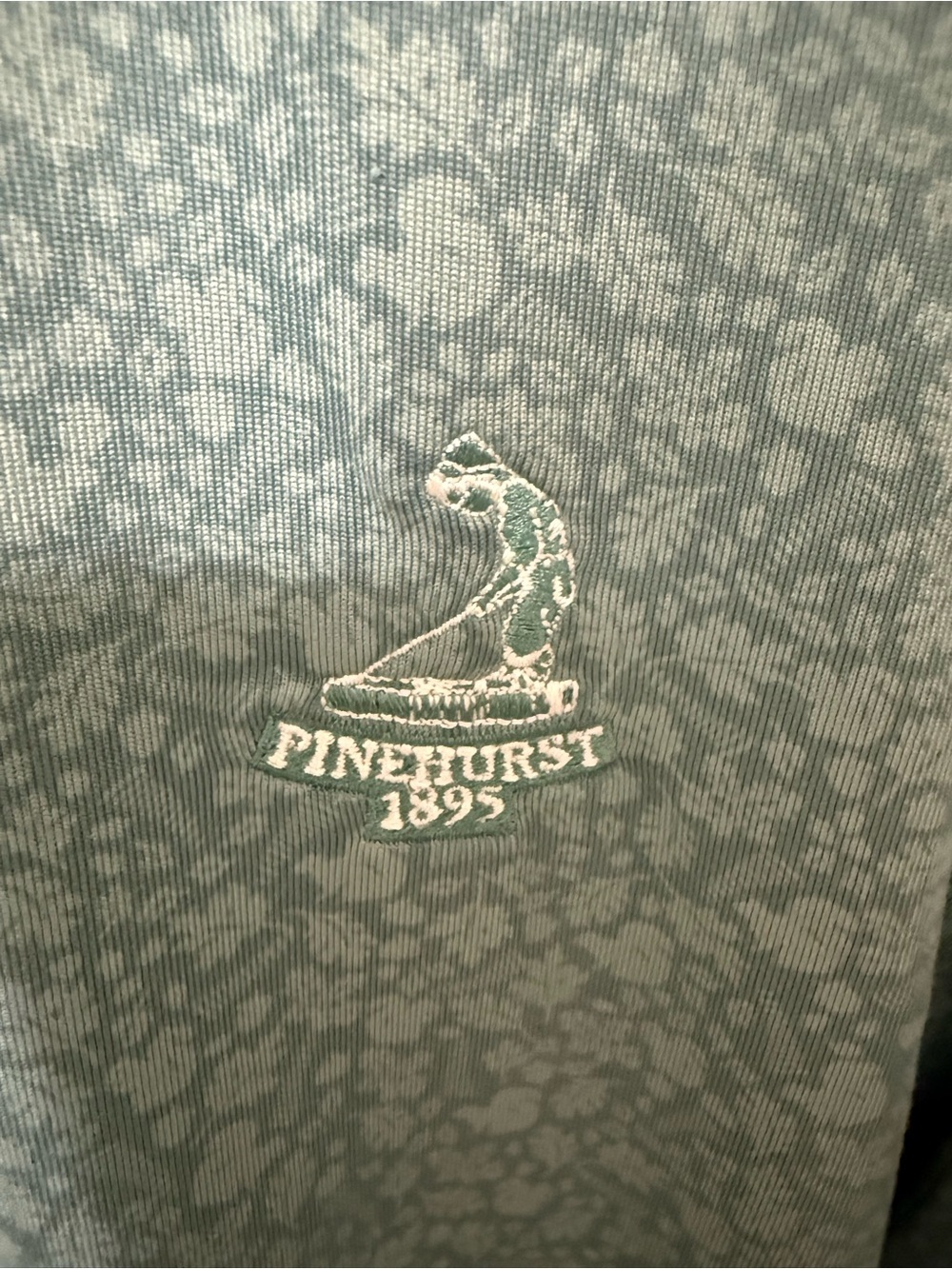 Under Armour Men's Teal Micro-Print Polo with Pinehurst Logo - Picture 3 of 6